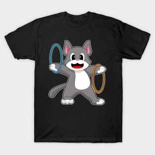 Cat Fitness Gymnastics Sports T-Shirt